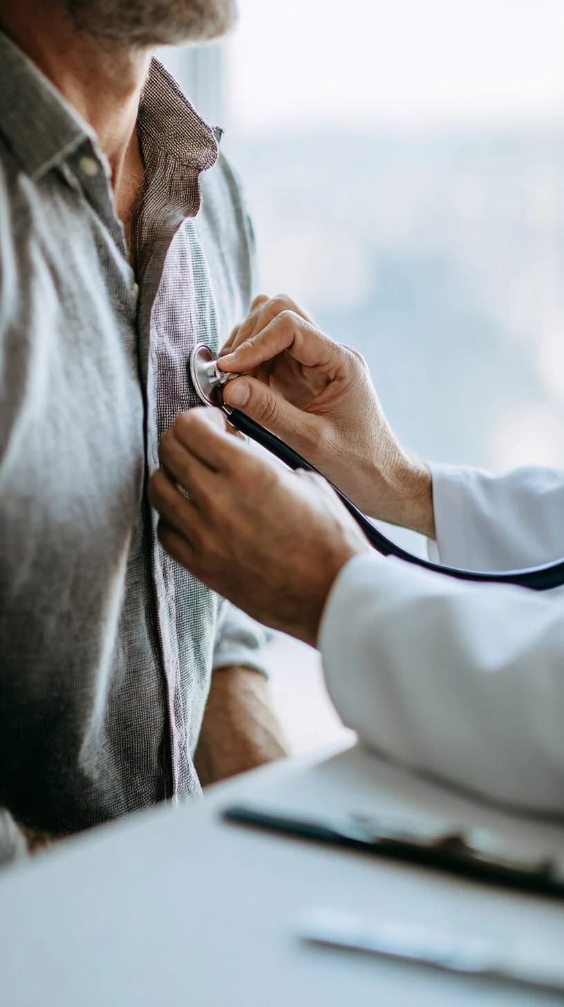 Clinician reviewing health data